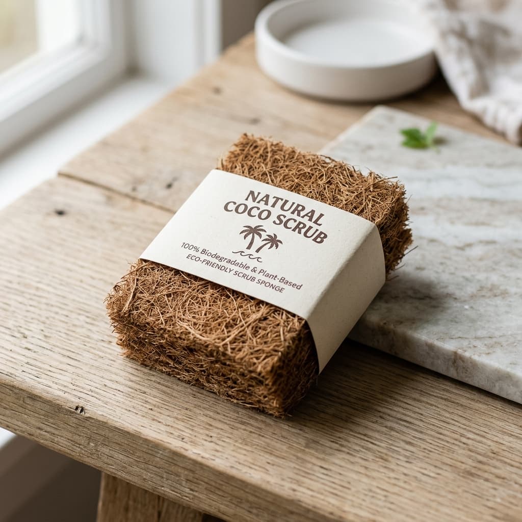 Natural Coconut Coir Scrubber — Eco-friendly & Durable